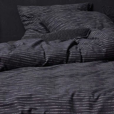 Essenza Iven Dekbedovertrek Anthracite Flanell