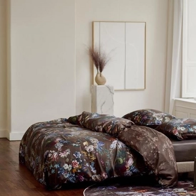 Essenza Isabelle Dekbedovertrek Darkest Brown Satijn Lyocell