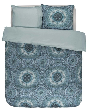 Essenza Cadiz Kussensloop Blue Satin de Coton 65 x 65 cm Per stuk