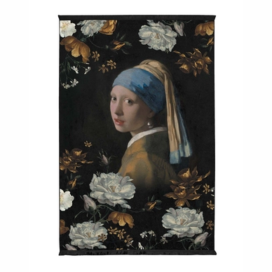 Essenza X Mauritshuis Floral Girl Vloerkleed Black 120 x 180 cm