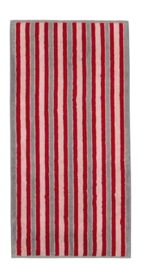 Cawö Two-Tone Edition Douchelaken Bordeaux Stripes