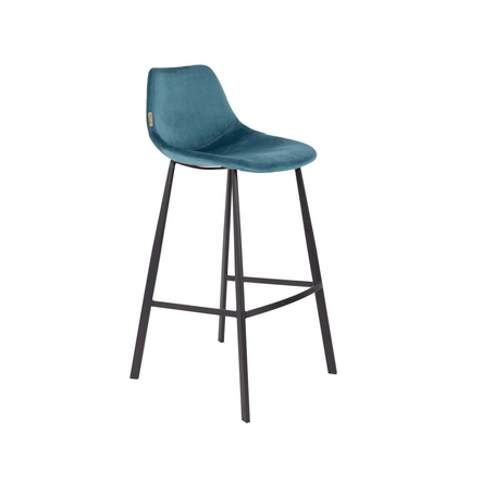 Dutchbone Franky Barkrukken rugleuning 80 cm Blauw - Set van 2 48770