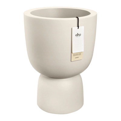 Elho Amber Coupe 35 - Linnen wit - L 35 x B x H 49 cm - Binnen en Buiten - 100% gerecycled kunststof
