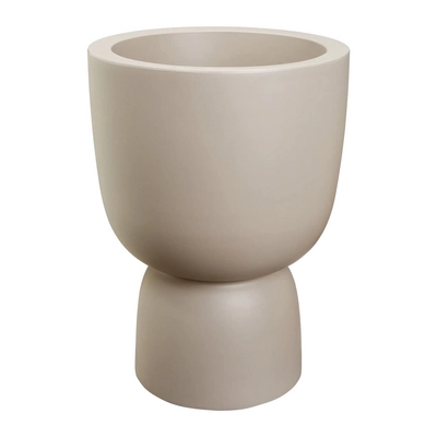 Elho Amber Coupe Round 41 - Balanced beige - L 41 x B  x H 58 cm - Binnen en Buiten - 100% gerecycled kunststof