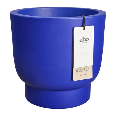 Elho Amber Grail 30 - Royal blue - L 30 x B x H 28 cm - Binnen en Buiten - 100% gerecycled kunststof