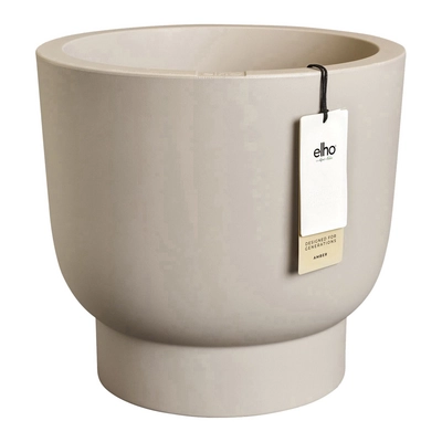 Elho Amber Grail 40 - Balanced beige - Ø38 x H 36 cm - Binnen en Buiten - 100% gerecycled kunststof
