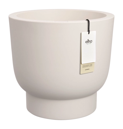 Elho Amber Grail 58 cm - Linen White - D 58 x H 55 cm - Binnen en Buiten - 100% gerecycled kunststof