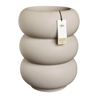 Elho Amber Roll High 43 - Balanced beige - Ø43 x H 58 cm - Binnen en Buiten - 100% gerecycled kunststof