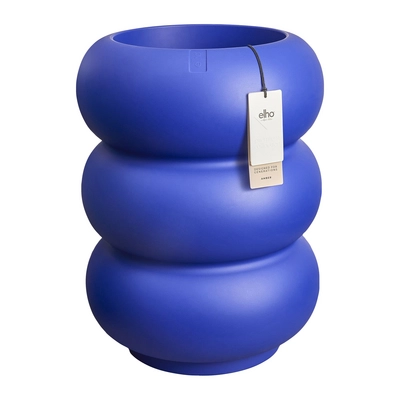Elho Amber Roll High 43 - Royal blue - Ø43 x H 58 cm - Binnen en Buiten - 100% gerecycled kunststof