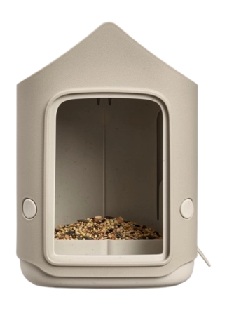 Elho Cosy Bird Feeder 18 cm - Mushroom Beige - B 18 x H 23 x D 18 cm