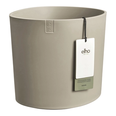 Elho Eden 30 - Zacht taupe - L 31 x B  x H 28 cm - Binnen en Buiten - 100% gerecycled kunststof