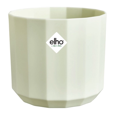 Elho Facet Rond - H 23 x Ø20,6 cm - Binnen - 100% gerecycled kunststof - Theegroen