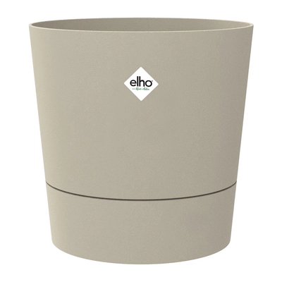 Elho Foss Rond - Beige - Ø43 x H 43 cm - Buiten - 100% gerecycled kunststof