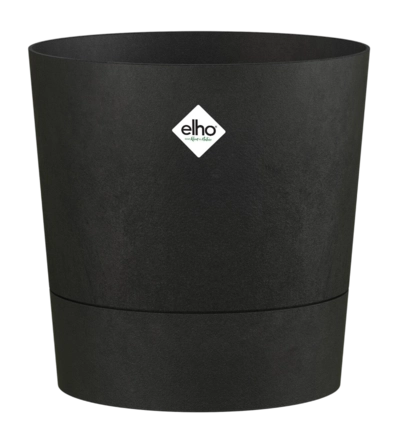 Elho Foss Round 35 cm - Living Black - D 35 x H 34 cm - Binnen en Buiten - 100% gerecycled kunststof