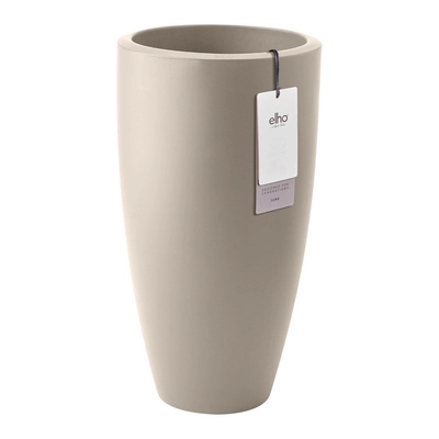Elho June Round High 40 - Balanced beige - Ø39 x H 70 cm - Binnen en Buiten - 100% gerecycled kunststof