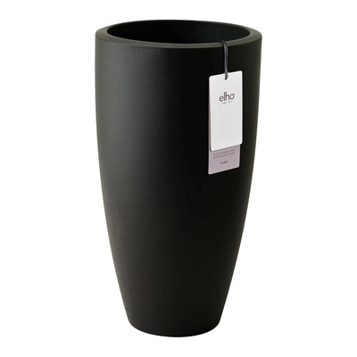 Elho June Round High 40 - Zwart - Ø39 x H 70 cm - Binnen en Buiten - 100% gerecycled kunststof