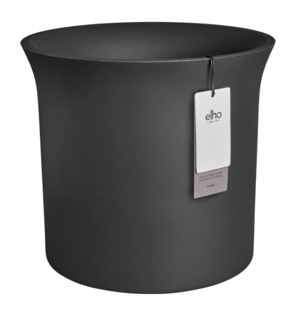 Elho June Tulip 40 - Black - D 39 x H 36 cm - Binnen en Buiten - 100% gerecycled kunststof