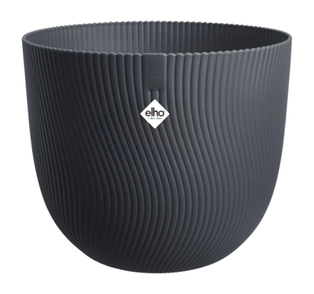 Elho Sereh Rond - Anthracite - D 30 x H 25 cm - Binnen en Buiten - 100% gerecycled kunststof