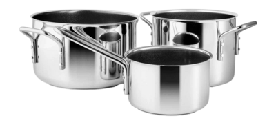 Eva Solo Eva Trio Stainless Steel Recycled Pannenset Slip-Let Ceramic 3-Delig