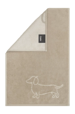 Cawö We love Dogs Gastendoek Nature/Beige Companion (Set van 6)