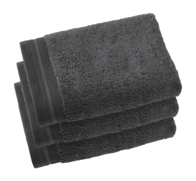De Witte Lietaer Contessa Gastendoek Dark Grey 40 x 60 cm set van 3