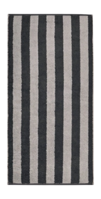 Cawö Pure Stripes Handdoek Basalt (Set van 3)