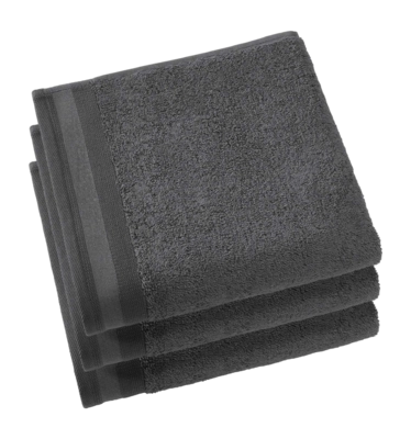 De Witte Lietaer Contessa Handdoek Dark Grey (50 x 100 cm) (set van 3)