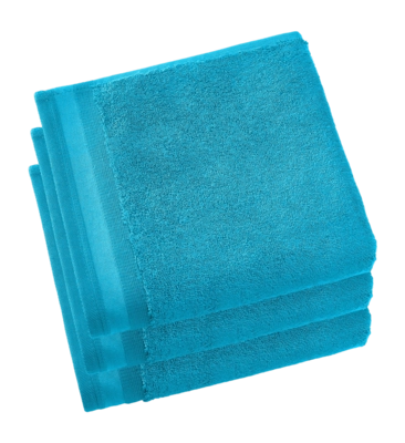 De Witte Lietaer Contessa Handdoek Lagoon Blue (50 x 100 cm) (set van 3)