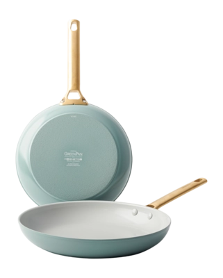 GreenPan Padova Pannenset Smokey Blue Met Keramische Antikleeflaag 26 / 30 cm (2-Delig)