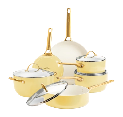 GreenPan Padova Pannenset Sunshine Yellow Met Keramische Antikleeflaag (10-Delig)