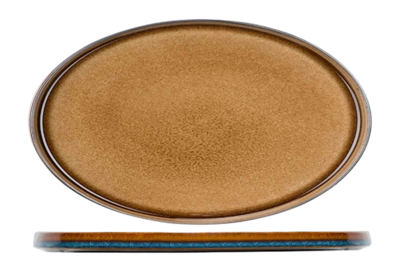Cosy & Trendy Quintana Amber Plat Bord 35,5 x 23,5 cm (Set van 2)