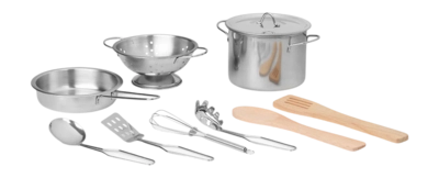 Ferm Living Toro Play Speelgoed Stainless Steel (Set van 9)