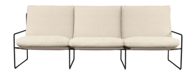 Ferm Living Desert 3-Seater Pure Bouclé Tuinbank Black / Off-White