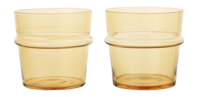 Ferm Living Boya Waterglas Yellow Low 300 ml Set van 2